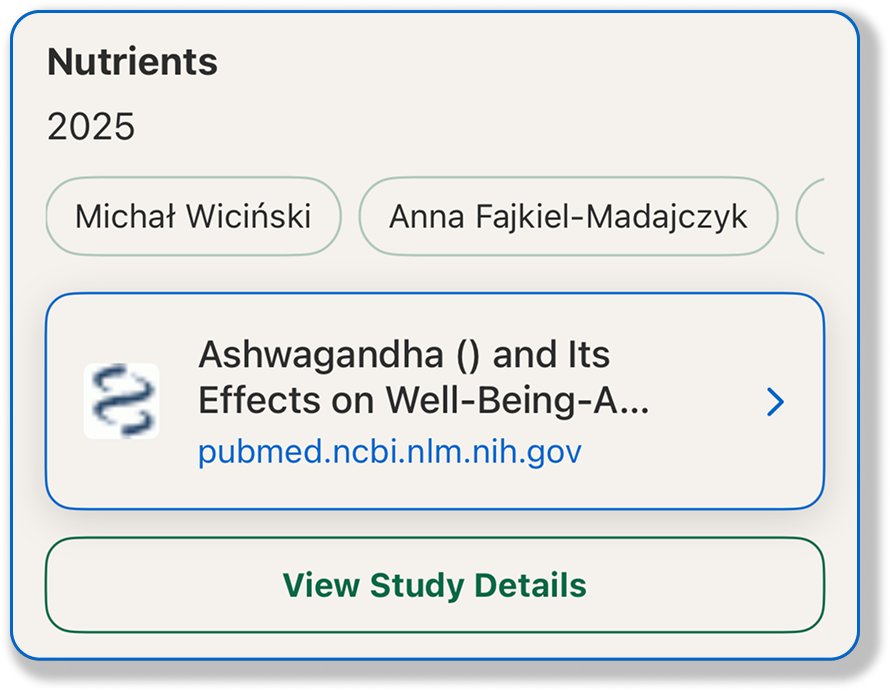 Peer-reviewed scientific study on supplement ingredients