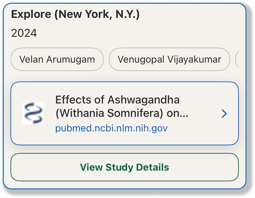 Clinical trial data for supplement efficacy